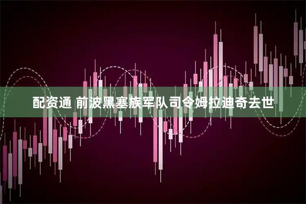 配资通 前波黑塞族军队司令姆拉迪奇去世